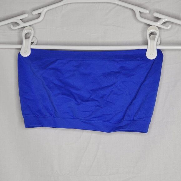 Blue Bandeau Bra One Size Fits Most XS to L - Picture 3 of 3